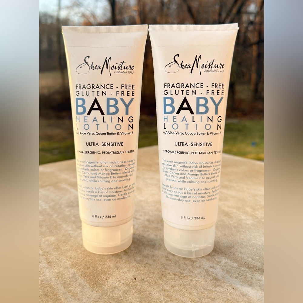 Shea Moisture Baby Healing Lotion Fragrance-Free White x‎ 2